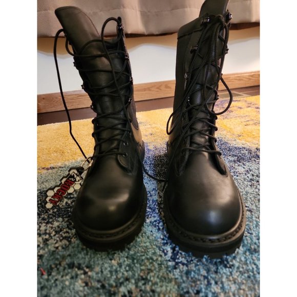 ROCKY COMBAT Service BOOTS BLACK SIZE 6 USA Wide #804A MEN'S NEW Gore-Tex Vibram - Picture 9 of 11
